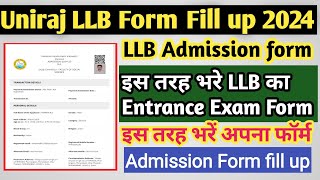 uniraj llb admission form 2024  llb admission form kaise bhare 2024  Llb admission 2024  uniraj [upl. by Ayor]