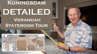 Koningsdam Detailed Verandah Stateroom  5160 Tour  Holland America [upl. by Iahc]