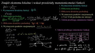 Ekstrema i monotoniczność funkcji jednej zmiennej 2 [upl. by Gardol622]