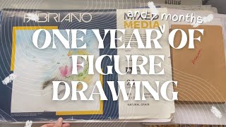 doing figure drawing everyday for one year ✸ how i improved my art [upl. by Alvita170]