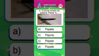 Quiz perguntas e respostas MATERIA PORTUGUES  quiz escola português perguntaserespostas estudo [upl. by Schecter885]