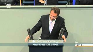 Klaus Ernst DIE LINKE Pendlerpauschale anheben gesetzliche Benzinbremse einführen [upl. by Toulon553]