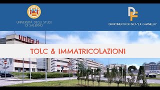 TOLC amp Immatricolazioni [upl. by Ardnu]