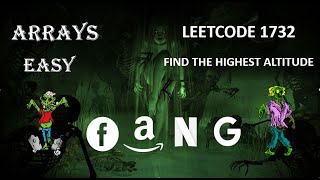 Find the Highest Altitude  Leetcode 1732  Zero to FAANG DSA Bootcamp [upl. by Ahtamas]