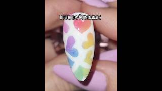 CUTE HEARTS Yes diynails diy nails nailart shorts [upl. by Rundgren]