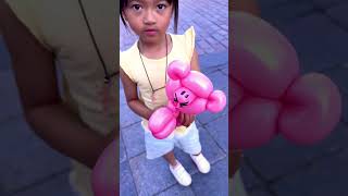 Surprise dog balloon for cute kid 🐶👧🏻❤️✅🌈🚀😎🤣 [upl. by Schreib]