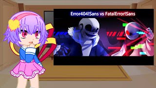 Touhou React to Error404Sans vs FatalErrorSans Animation [upl. by Ennylhsa]