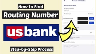 Find Routing Number US Bank  ViewCheck US Bank Account and Routing Numbers [upl. by Ahsikad]