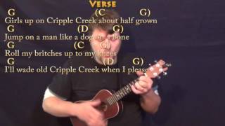 Cripple Creek  Ukulele Cover Lesson in G with ChordsLyrics [upl. by Trebmer191]