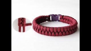 How to Make an Easy Single Working Strand Fishtail Paracord Survival Bracelet [upl. by Newg778]