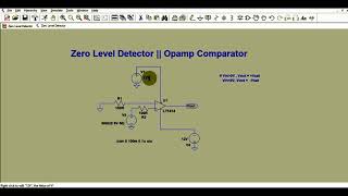 LTSpice Opamp Zero Level Detector  Zero Crossing Detector  Opamp Non Inverting Comparator [upl. by Ellemrac]