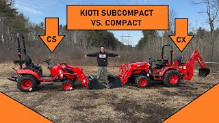 Kioti Tractor CS22202520 Subcompact vs CX2510 Compact Comparison Walkthru [upl. by Dnalyar]