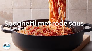 Spaghetti met rode saus  Recept  Allerhande [upl. by Aiasi]