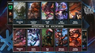 EDG vs H2K Highlights  EDWARD GAMING vs H2K GAMING  S5 WORLDS 2015 GROUP STAGE [upl. by Amii]