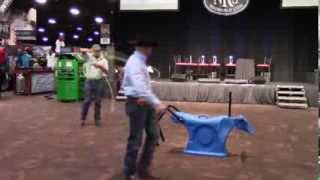 Rope Smart Roping Dummy Demo with John McCarthy  NRS at the 2013 NFR [upl. by Ruhtracam922]