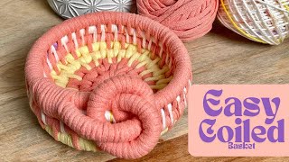 How to Make a Coiled Basket with Yarn [upl. by Junji]