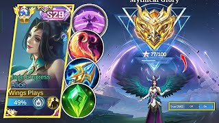 TRY THIS NEW ALICE TRUE DAMAGE HACK BUILD AND EMBLEM FOR HERE NEW ADJUSTMENT Must Try This  MLBB [upl. by Hopper]