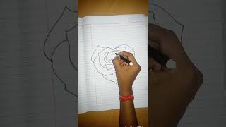 Flower 🌺 heart drawing black ✌️ subscribe my YouTube channel ideadrawing1 [upl. by Gerty]