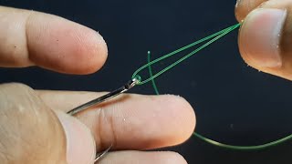 How to make a double uni knot fishing knot fishing knot skill [upl. by Pitt]