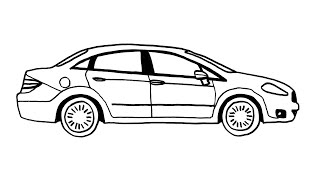 How To Draw A Fiat Linea Car  Fiat Linea Car Drawing  Easy Fiat Linea Drawing 2022 [upl. by Iila313]