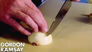 Dicing An Onion  Gordon Ramsay [upl. by Enairb]