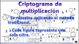 RM 3ero CRIPTOGRAMA DE MULTIPLICACIÓN III BIMESTRE [upl. by Ellary]