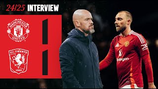 Ten Hag amp Eriksen React To Man Utd 11 FC Twente [upl. by Prem515]