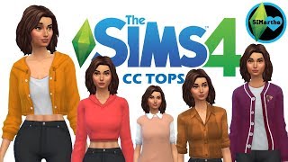 The Sims 4  Maxis Match CC Showcase  Tops 12   CC links [upl. by Atled]