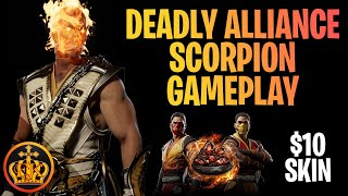 The DEADLY ALLIANCE SCORPION Skin is FIRE 🔥🔥🔥 Deadly Alliance Scorpion Gameplay  Mortal Kombat 1 [upl. by Yorke762]