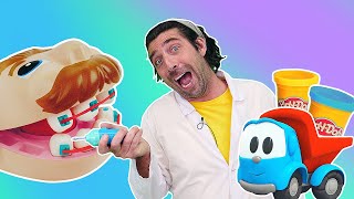 Vidéo pour enfants avec le Dentiste et Léo le camion Jeux de Play Doh Brossonsnous les dents [upl. by Torbart507]