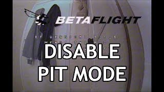 TBS Unify Pro HV  Smart Audio Betaflight menu settings to disable AutoPit mode [upl. by Nylaroc]