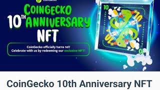 Ready To Redeem 10 Anniversary Premium Exclusive CoinGecko NFT  Airdrop Frenzy [upl. by Fagan]