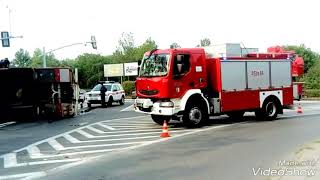 Wypadek wozu strażackiego 451S26  GCBA 860 Scania P380ISS Wawrzaszek  JRG 1 Gliwice [upl. by Lenahs]