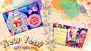 Calendar 2024  New Year Gift Idea  Desk Calendar Tutorial  Desk Calendar Making  Handmade Gift [upl. by Adaliah]