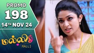 Malli serial  141124  Promo  மல்லி  198th Promo  Today Review  Malli [upl. by Lucius]