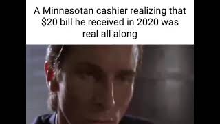 A Minnesotan cashier realizing that 20 bill he received in 2020 was real all along [upl. by Bernard388]