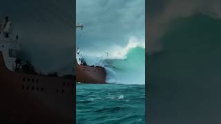 Is This Ship Strong Enough to Survive a Tidal Wave dangerouswaves roughseas tidalwave [upl. by Robbi]