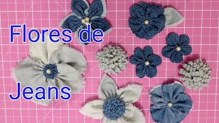 📌TUTORIAL Como hacer 🌺 🌷ROSAS DE JEANS 👖 RECICLANDO JEANS hechas a MANO en Minutos 😱 [upl. by Jovia]