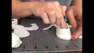 How to make fondant baby shoes [upl. by Fleischer888]