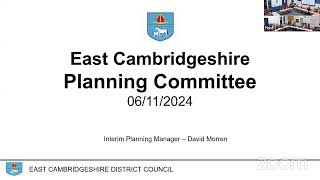 East Cambridgeshire District Council  Planning Committee  6th November 2024 [upl. by Ahsinel]