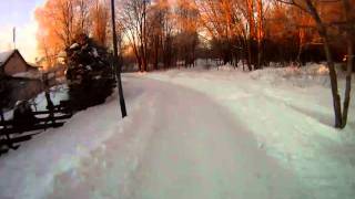 Cycling to work in winter Oslo Norway [upl. by Firman]