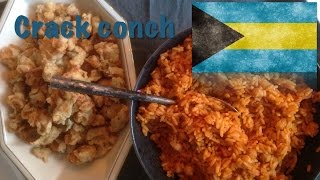 How to cook Crack Conch with Rice The Bahamian dish [upl. by Doownelg197]