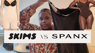 SKIMS VS SPANX The BEST Plus Size Friendly Shapewear Jordannelyse [upl. by Ebbie]