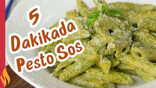 5 DAKİKADA PESTO SOS TARİFİ ✅ Pesto Soslu Makarna Nasıl Yapılır 😋 [upl. by Edroi]