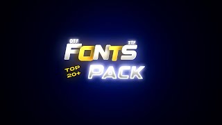 Best Fonts Pack otf amp ttf For Thumbnails Videos and Editing  Part 1 [upl. by Royden]