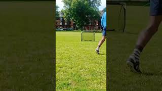 Dad playing football football footballskills shorts [upl. by Ajuna]