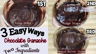 Chocolate Ganache 3 Ways with 2 Ingredients  3 stages  Stability test  Taglish [upl. by Okiruy820]