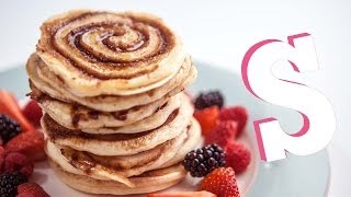 Cinnamon Swirl Pancakes Recipe  Sorted Food [upl. by Tereve]