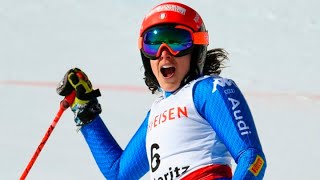 Combinata Crans Montana  VITTORIA PER FEDERICA BRIGNONE Battute Remme e Holdener [upl. by Ybbed]