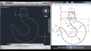 AutocAD 2D Practice Drawing  Exercise 6  Crane Hook Basic amp Advance Tutorial [upl. by Girish]